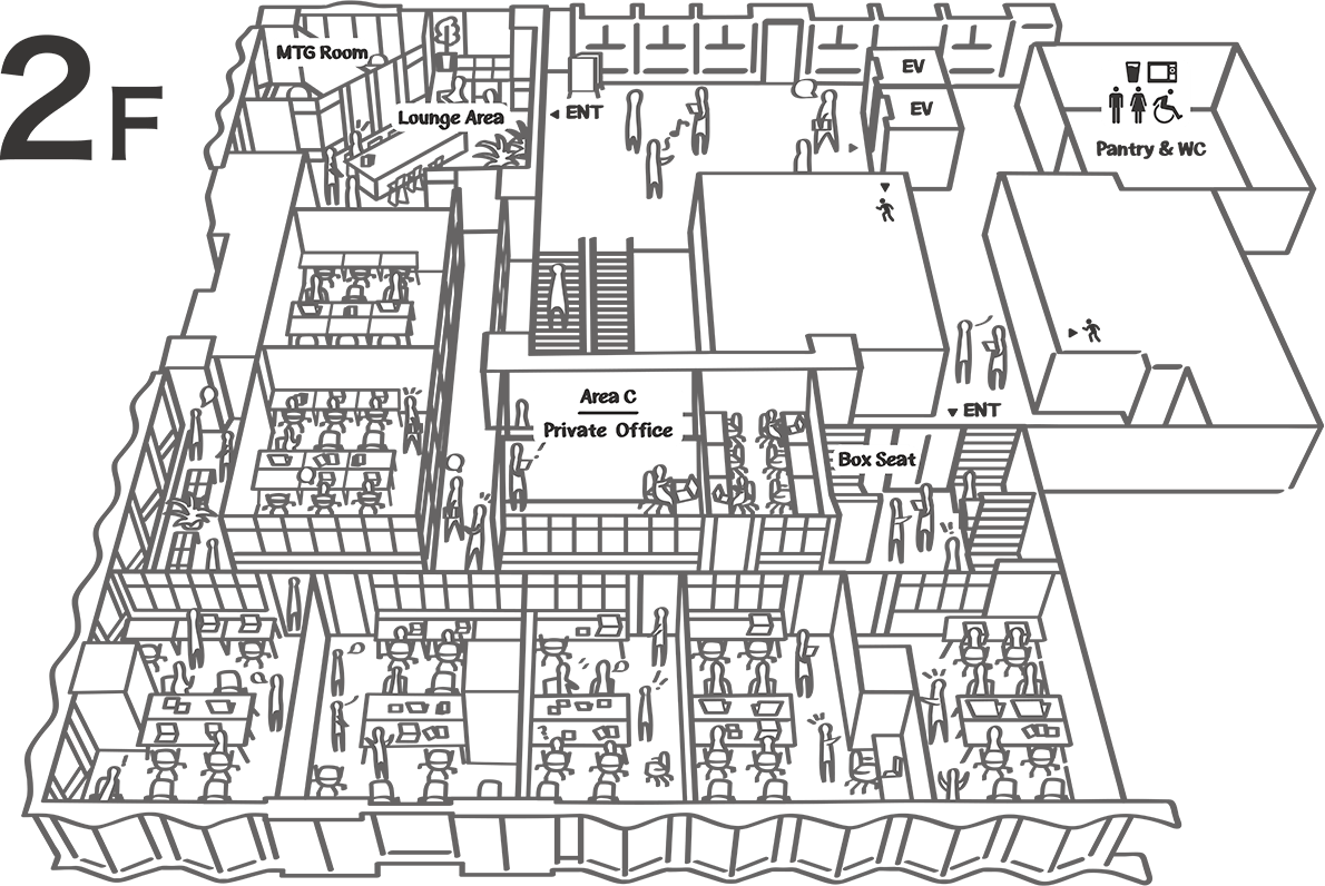 Layout plan of One&Co Taipei Floor 2